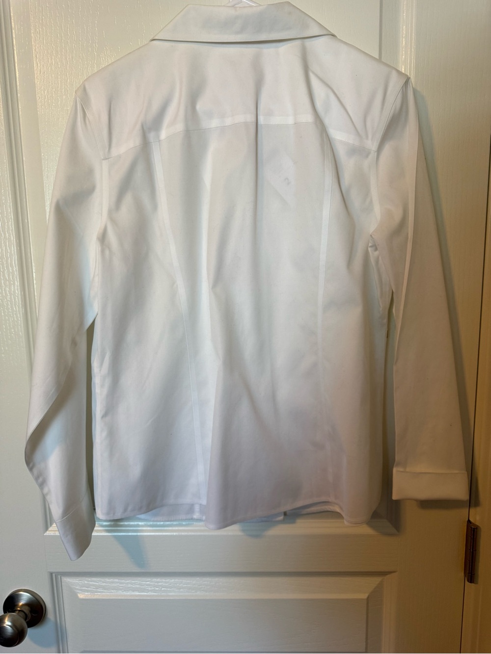 Chico's White No-Iron Button Front Blouse - Picture 3 of 3